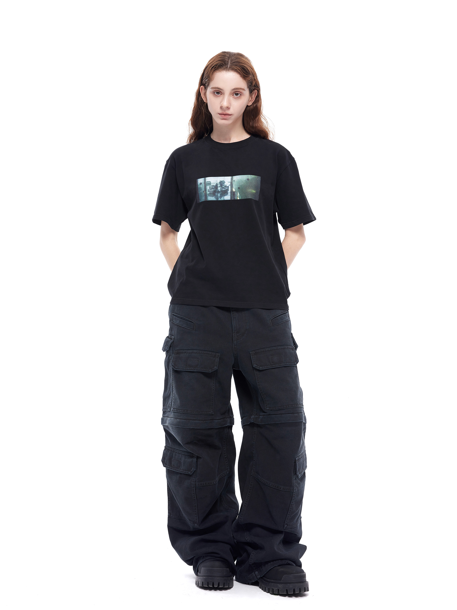 &quot;The Thirteenth Floor&quot; Boxy Graphic T-Shirt