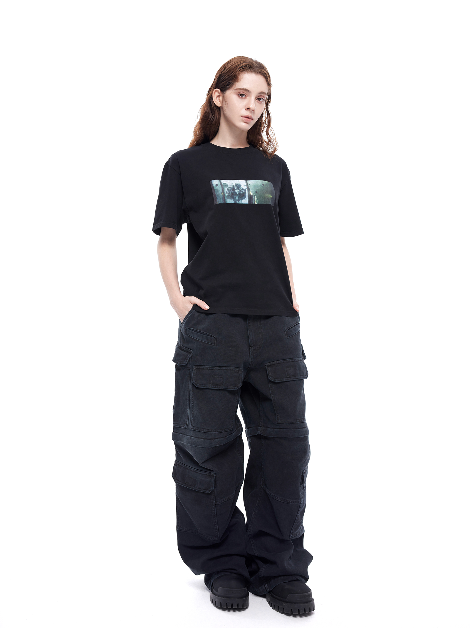 &quot;The Thirteenth Floor&quot; Boxy Graphic T-Shirt